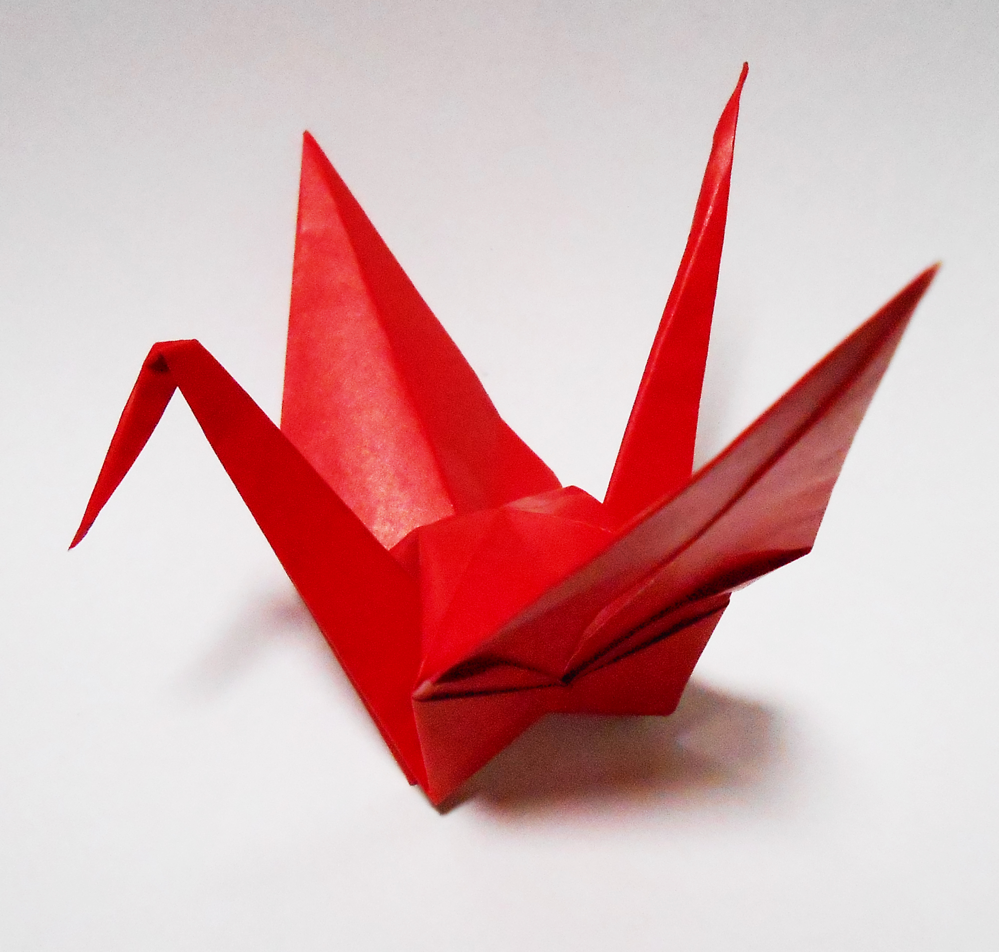 折り紙 赤い鶴